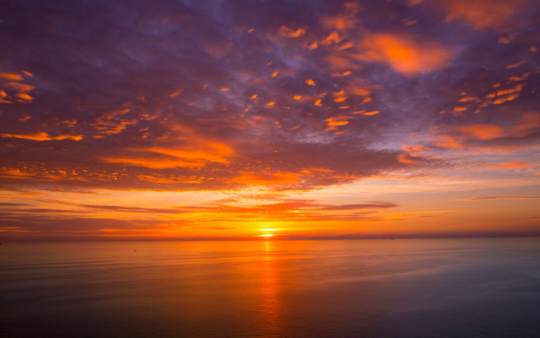 Coucher de soleil en mer